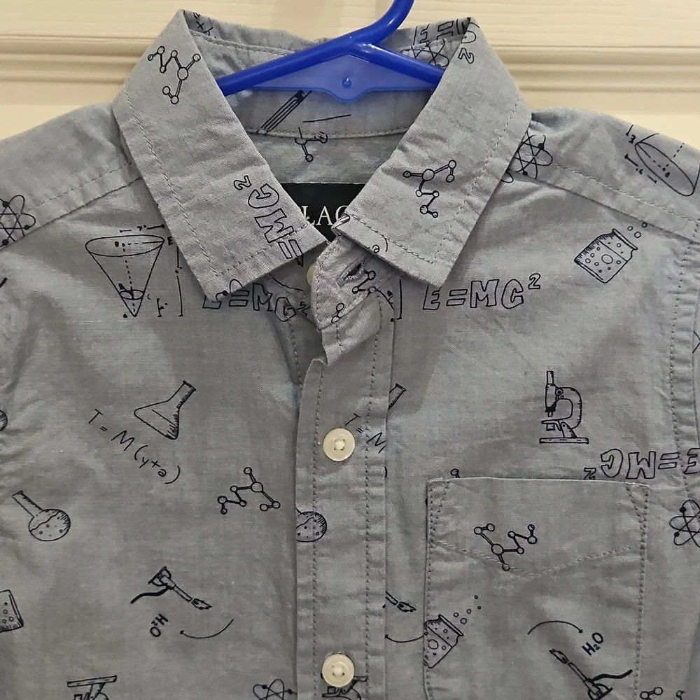 NWT The Childrens Place Blue Boys Button Down Sz XS / 4